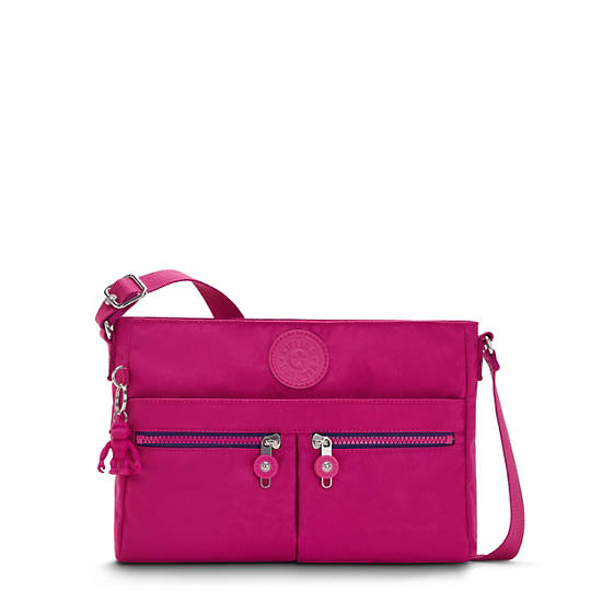 Kipling New Angie Moda Çapraz Askılı Çanta Pembe Küpe Çiçeği | TR 2024WN